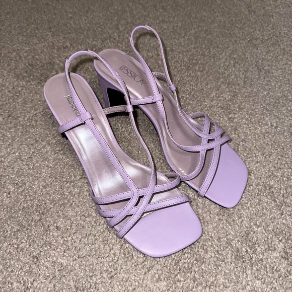 Vintage Jessica Lavender Purple Strappy Heels 3 Inch 3” Size 6.5 - Picture 1 of 9